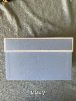 Wedgwood Blue Jasperware Magnolia Bud Vase 14cm Tall Boxed