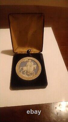 Wedgwood Blue Jasperware Medallion 900th Anniversary Domesday Book Seal Boxed