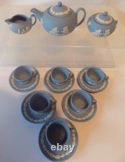 Wedgwood Blue Jasperware Miniature Tea / Set