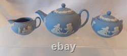 Wedgwood Blue Jasperware Miniature Tea / Set