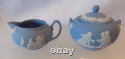 Wedgwood Blue Jasperware Miniature Tea / Set