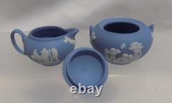 Wedgwood Blue Jasperware Miniature Tea / Set