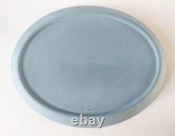 Wedgwood Blue Jasperware Oval Cherub Tray / Plate