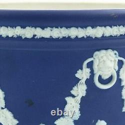 Wedgwood Blue Jasperware Planter Jardinière Classical Scenes 20.5 cm