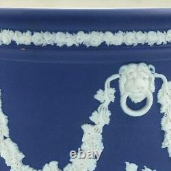 Wedgwood Blue Jasperware Planter Jardinière Classical Scenes 20.5 cm