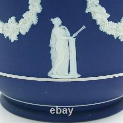 Wedgwood Blue Jasperware Planter Jardinière Classical Scenes 20.5 cm