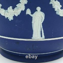 Wedgwood Blue Jasperware Planter Jardinière Classical Scenes 20.5 cm