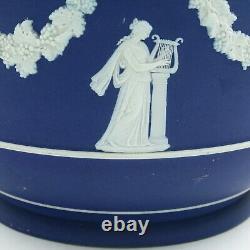 Wedgwood Blue Jasperware Planter Jardinière Classical Scenes 20.5 cm