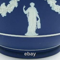 Wedgwood Blue Jasperware Planter Jardinière Classical Scenes 20.5 cm