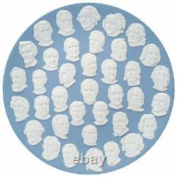 Wedgwood Blue Jasperware Plate American Presidents Ltd Boxed No 584