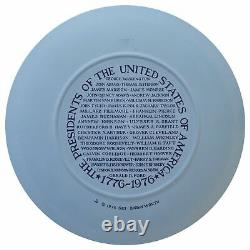 Wedgwood Blue Jasperware Plate American Presidents Ltd Boxed No 584