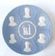 Wedgwood Blue Jasperware Plate Music Composers