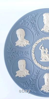 Wedgwood Blue Jasperware Plate Music Composers