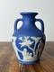 Wedgwood Blue Jasperware Portland Vase Miniature 13cm 19th Century