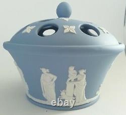 Wedgwood Blue Jasperware Pot Pourri Pot / Dish