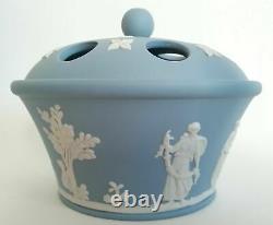 Wedgwood Blue Jasperware Pot Pourri Pot and Lid