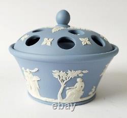 Wedgwood Blue Jasperware PotPourri Pot and Lid