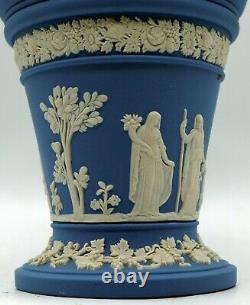 Wedgwood Blue Jasperware Potpourri Jar/Beaker