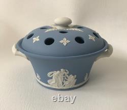 Wedgwood Blue Jasperware Pourri Pot from the Lord Wedgwood Collection
