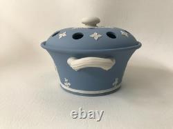 Wedgwood Blue Jasperware Pourri Pot from the Lord Wedgwood Collection