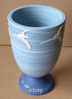 Wedgwood Blue Jasperware Swirled Marbled Bermuda Goblet