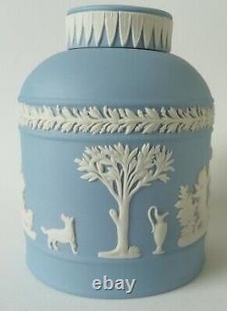 Wedgwood Blue Jasperware Tea Cannister / Tea Caddy