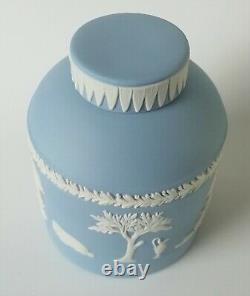 Wedgwood Blue Jasperware Tea Cannister / Tea Caddy