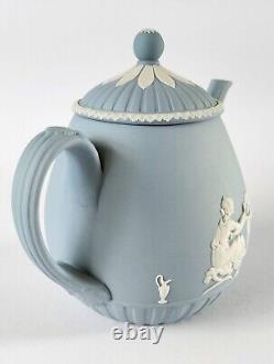 Wedgwood Blue Jasperware Teapot Lord Wedgwood Collection