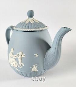 Wedgwood Blue Jasperware Teapot Lord Wedgwood Collection