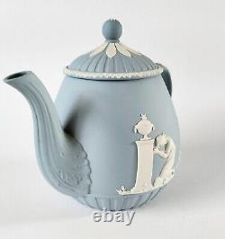 Wedgwood Blue Jasperware Teapot Lord Wedgwood Collection