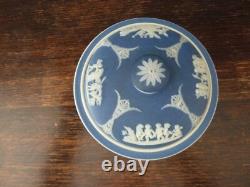 Wedgwood Blue Jasperware Tobacco Jar and Lid h14cm/ 5,5