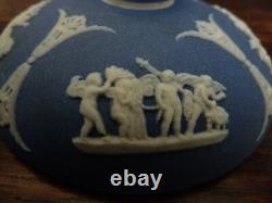 Wedgwood Blue Jasperware Tobacco Jar and Lid h14cm/ 5,5