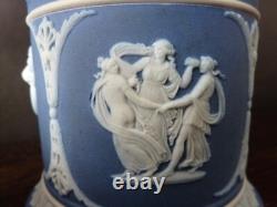Wedgwood Blue Jasperware Tobacco Jar and Lid h14cm/ 5,5