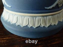 Wedgwood Blue Jasperware Tobacco Jar and Lid h14cm/ 5,5