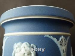 Wedgwood Blue Jasperware Tobacco Jar and Lid h14cm/ 5,5