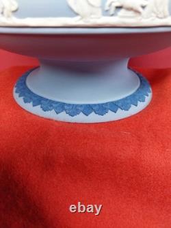 Wedgwood Blue Jasperware Tricolour Imperial Pedestal Bowl Neoclassical