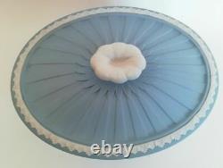 Wedgwood Blue Jasperware Trinket Box Blind Mans Buff