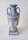 Wedgwood Blue Jasperware Twin Handled Vase Trophy Urn