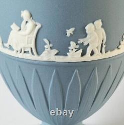 Wedgwood Blue Jasperware Vase Mother and Child