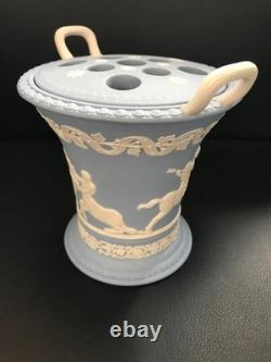 Wedgwood Blue Jasperware Vase Twin Handled Centaur Chiron and Achilles