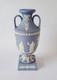 Wedgwood Blue Jasperware Vase Twin Handled Trophy Urn
