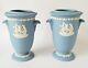 Wedgwood Blue Jasperware Vase X 2 Muses Watering Pegasus