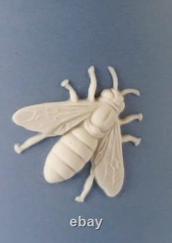 Wedgwood Blue Jasperware Welsh Bee Keepers Association Honey Pot Boxed