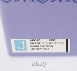 Wedgwood Blue Jasperware Welsh Bee Keepers Association Honey Pot Boxed