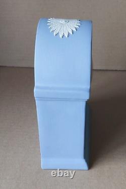 Wedgwood Blue Jasperware West Highland Terrier Scottiie Dog Mantle Clock