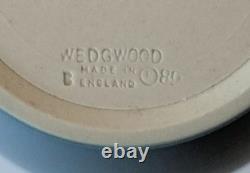 Wedgwood Blue Jasperware White Stripe Vase 6 3/4 Inch