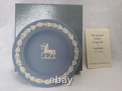 Wedgwood Blue Jasperware Zodiac Dishes Plates 4.33 in Set of 12 Used