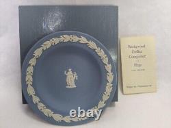 Wedgwood Blue Jasperware Zodiac Dishes Plates 4.33 in Set of 12 Used