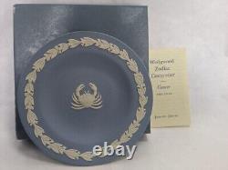 Wedgwood Blue Jasperware Zodiac Dishes Plates 4.33 in Set of 12 Used