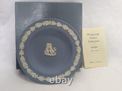 Wedgwood Blue Jasperware Zodiac Dishes Plates 4.33 in Set of 12 Used